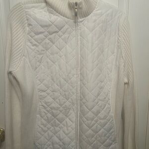 NWT Croft and Barrow. Woman’s white coat size XL
